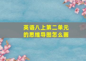 英语八上第二单元的思维导图怎么画