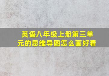 英语八年级上册第三单元的思维导图怎么画好看