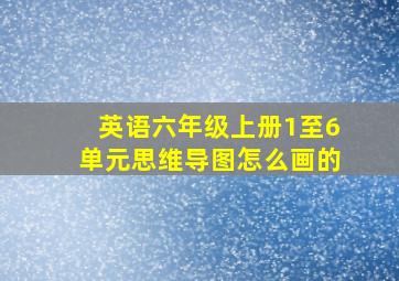 英语六年级上册1至6单元思维导图怎么画的