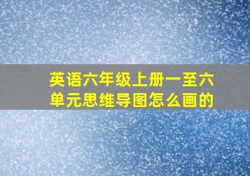 英语六年级上册一至六单元思维导图怎么画的