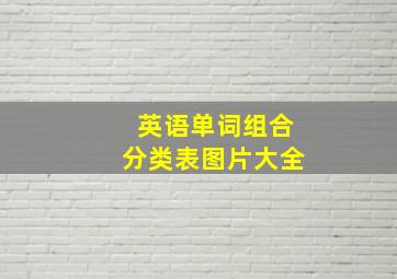 英语单词组合分类表图片大全