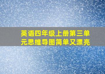 英语四年级上册第三单元思维导图简单又漂亮