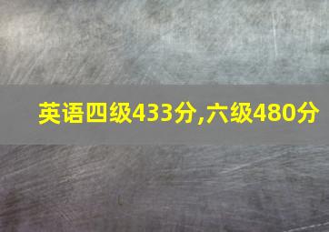 英语四级433分,六级480分