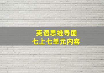 英语思维导图七上七单元内容