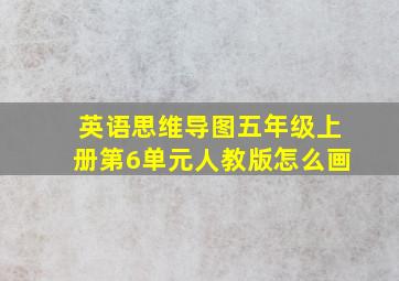 英语思维导图五年级上册第6单元人教版怎么画