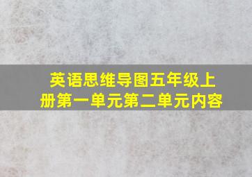 英语思维导图五年级上册第一单元第二单元内容