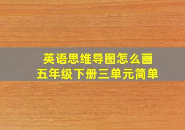 英语思维导图怎么画五年级下册三单元简单