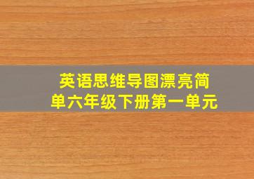 英语思维导图漂亮简单六年级下册第一单元