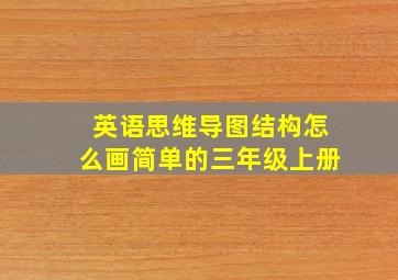 英语思维导图结构怎么画简单的三年级上册