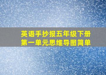 英语手抄报五年级下册第一单元思维导图简单