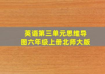 英语第三单元思维导图六年级上册北师大版