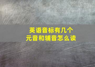 英语音标有几个元音和辅音怎么读