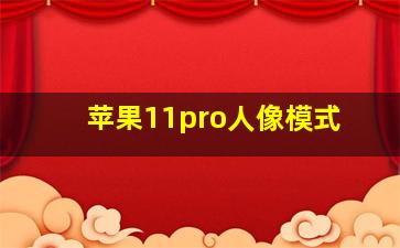 苹果11pro人像模式