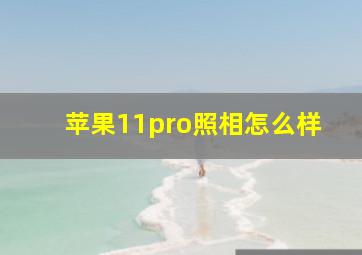 苹果11pro照相怎么样