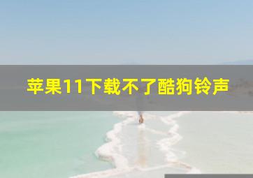 苹果11下载不了酷狗铃声