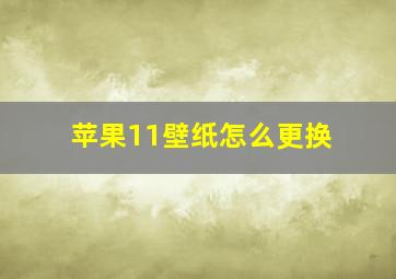 苹果11壁纸怎么更换