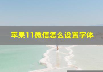 苹果11微信怎么设置字体