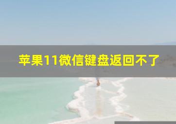 苹果11微信键盘返回不了