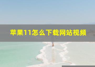 苹果11怎么下载网站视频