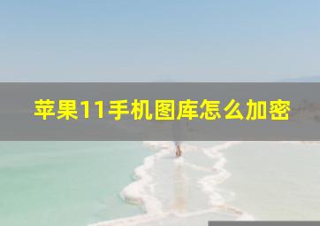 苹果11手机图库怎么加密