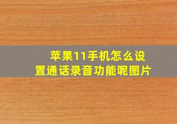 苹果11手机怎么设置通话录音功能呢图片