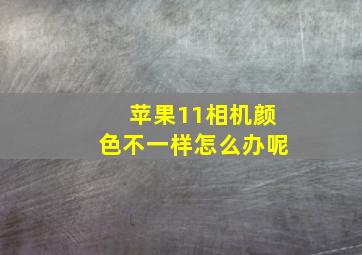 苹果11相机颜色不一样怎么办呢