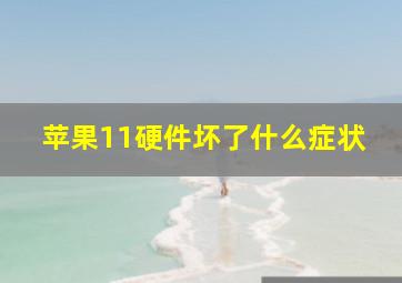 苹果11硬件坏了什么症状