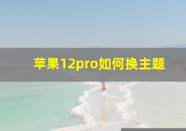 苹果12pro如何换主题