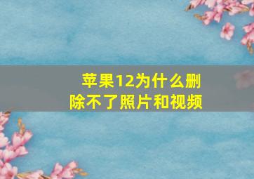 苹果12为什么删除不了照片和视频