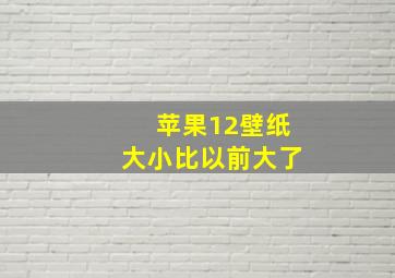 苹果12壁纸大小比以前大了