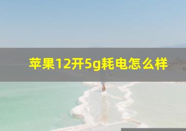 苹果12开5g耗电怎么样