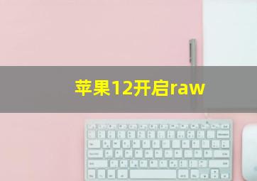 苹果12开启raw