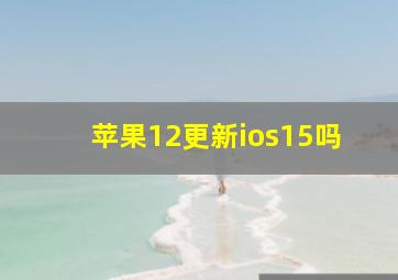 苹果12更新ios15吗