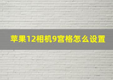 苹果12相机9宫格怎么设置