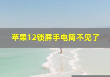 苹果12锁屏手电筒不见了