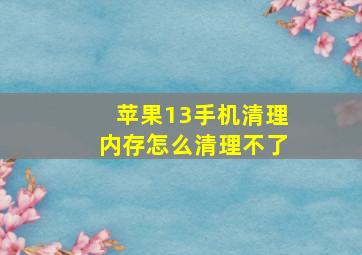 苹果13手机清理内存怎么清理不了