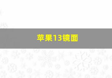 苹果13镜面