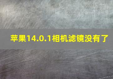 苹果14.0.1相机滤镜没有了