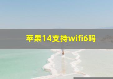 苹果14支持wifi6吗