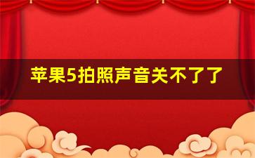 苹果5拍照声音关不了了