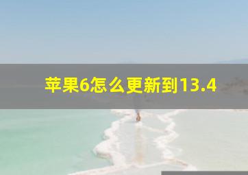 苹果6怎么更新到13.4