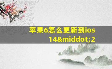 苹果6怎么更新到ios14·2