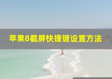 苹果8截屏快捷键设置方法