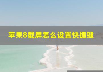 苹果8截屏怎么设置快捷键