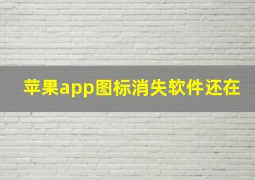 苹果app图标消失软件还在