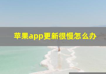 苹果app更新很慢怎么办