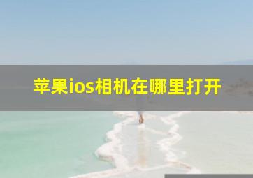 苹果ios相机在哪里打开