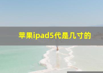 苹果ipad5代是几寸的