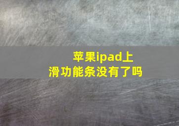 苹果ipad上滑功能条没有了吗