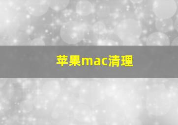 苹果mac清理